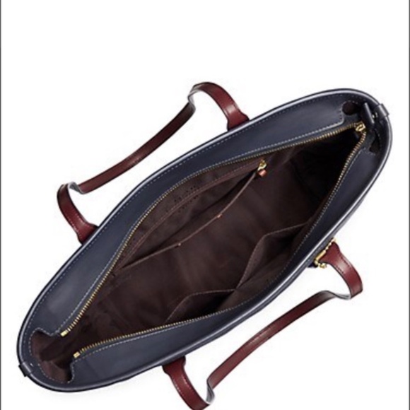 Coach Tote Bag - Navy Blue Canvas - Picture 2 of 4